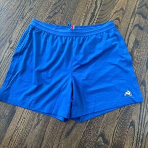 Tracksmith Men’s Session Shorts Royal Blue lined Large excellent condition